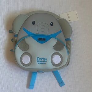 BABBLE ROO Elephant Kids Backpack with Blue Accents